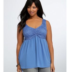 Torrid Cinch Lace Babydoll Tank
